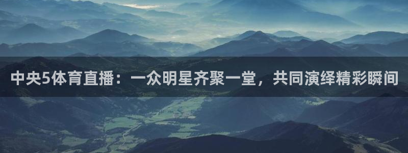 中央5体育直播：一众明星齐聚一堂，共同演绎精彩瞬间